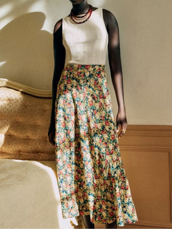 Sezane Dresses & Skirts - NWT SEZANE ORLANE SKIRT ALICANTE BLUE PRINT
